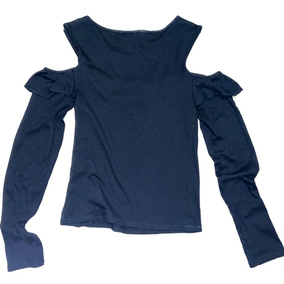 Mossimo Cold Shoulder Ruffle Top M - Picture 2 of 2